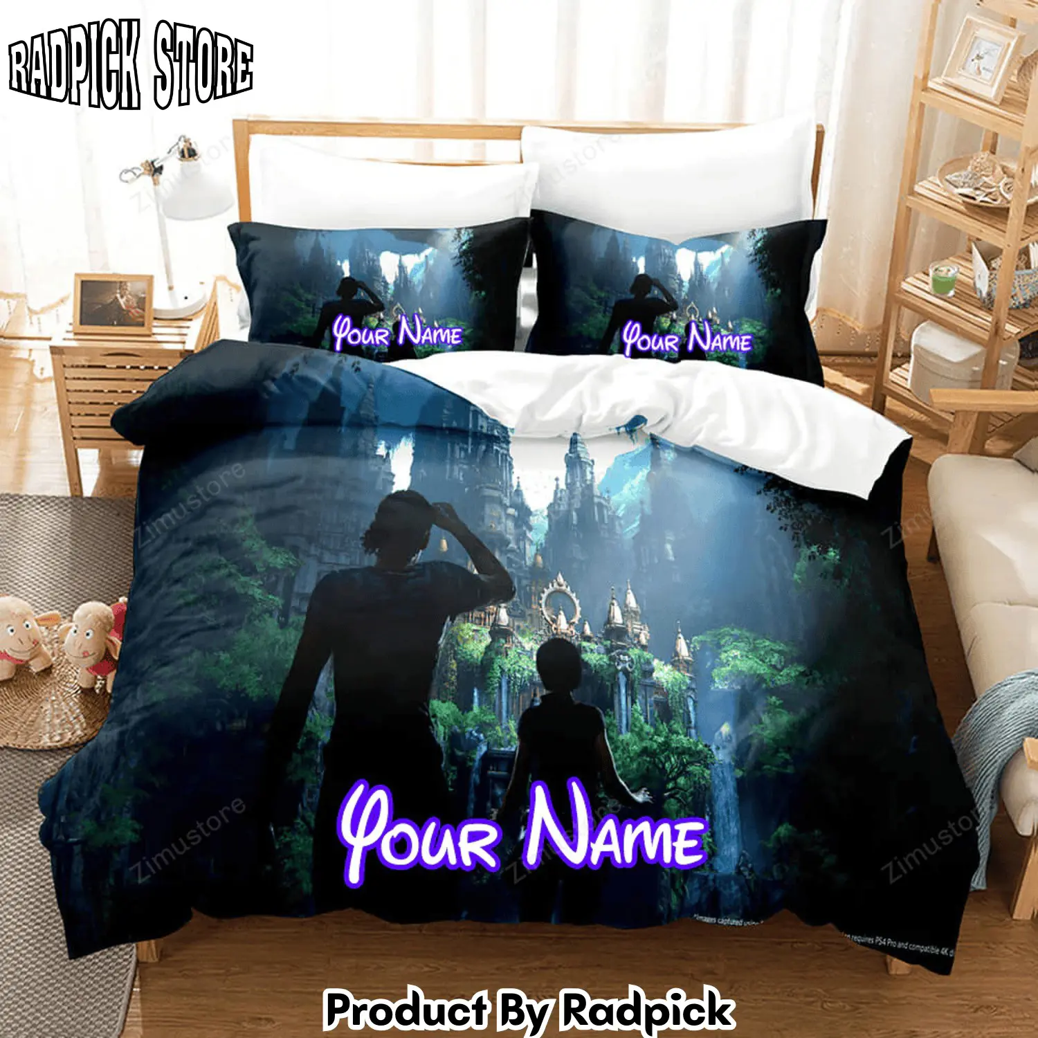 Radpick uncharted comforter 3 piece personalized name bedding sets duvet covers bed sheets6971 rp327601